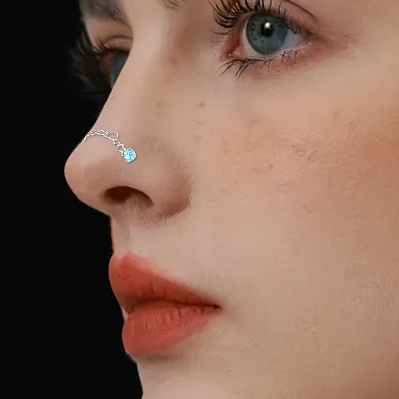 Women's Y2K Bohemian Style 304L Stainless Steel Nose Stud Chain